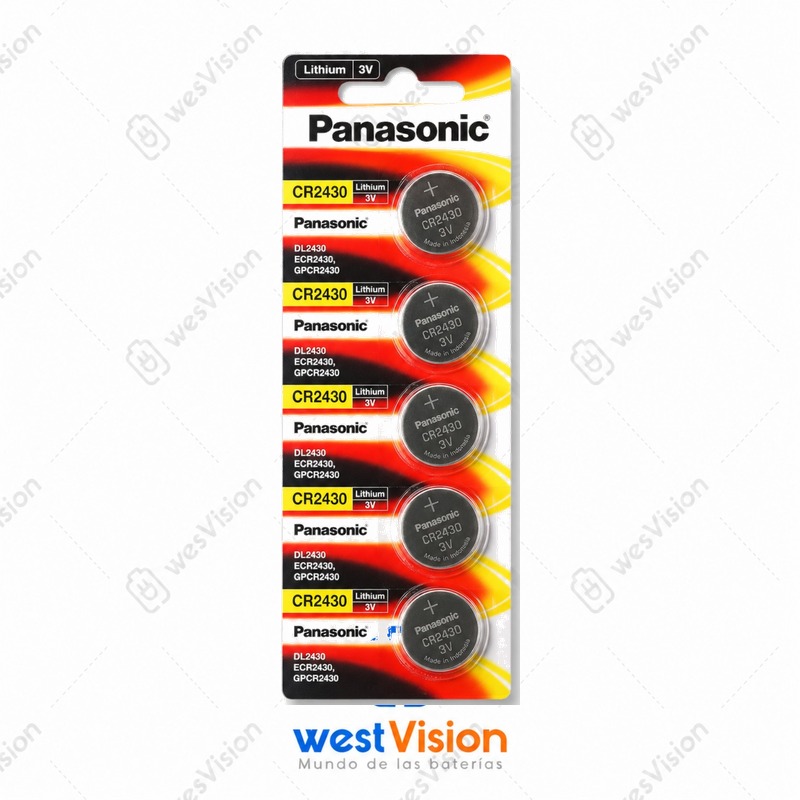 Pila de Litio Panasonic CR2430 – Botón 3V
