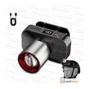 Linterna Frontal LED L-42 Recargable USB Tipo-C con Zoom y Batería 18650