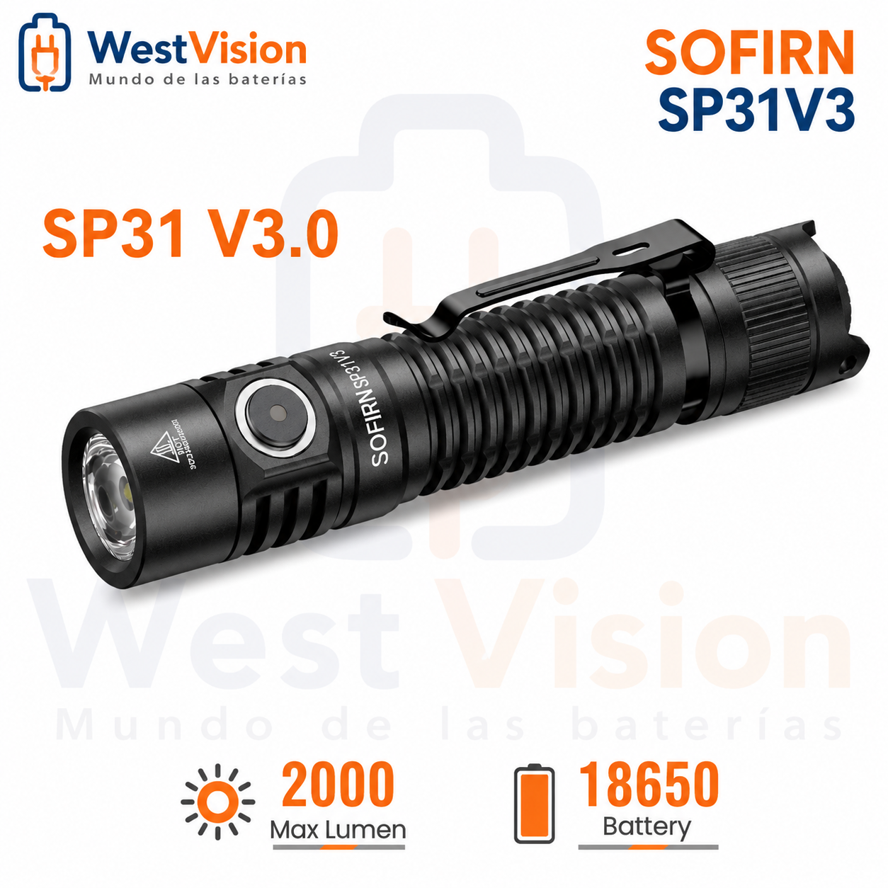 Linterna LED Sofirn SP31 V3.0 Recargable 2000 Lúmenes