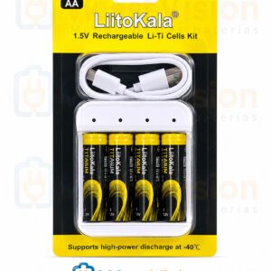Pilas Recargables AA LiitoKala Ti-05 1.5V con Cargador USB-C