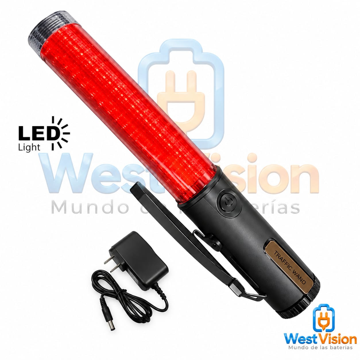 Bastón de Tránsito LED Recargable A300 Rojo