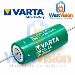 Batería VARTA CR 2/3 AA 3V Litio con Terminales Axiales